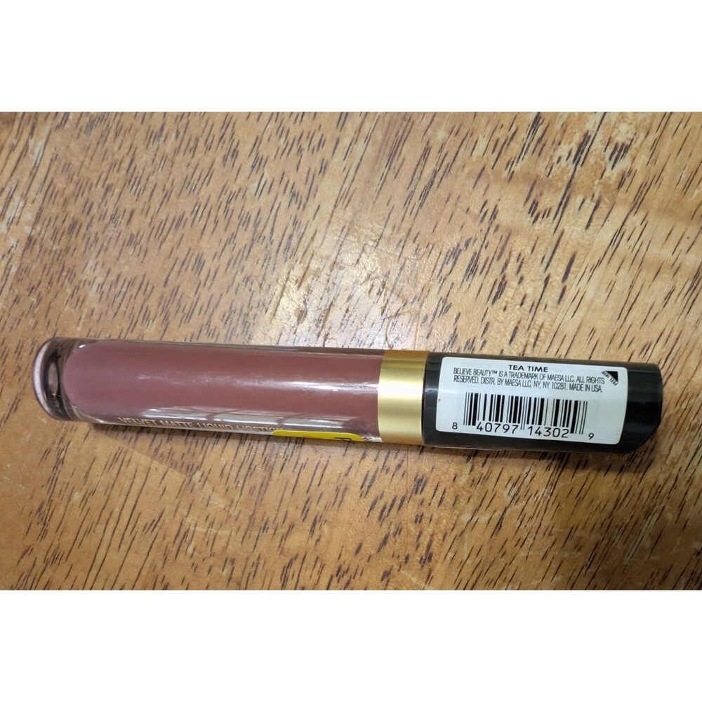 Believe Beauty Velvet Matte Liquid Lipstick Gloss  TEA TIME Discontinued